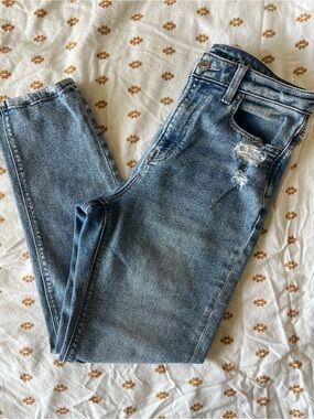 American Eagle Outfitters Light Blue High-Rise Distressed Jeans